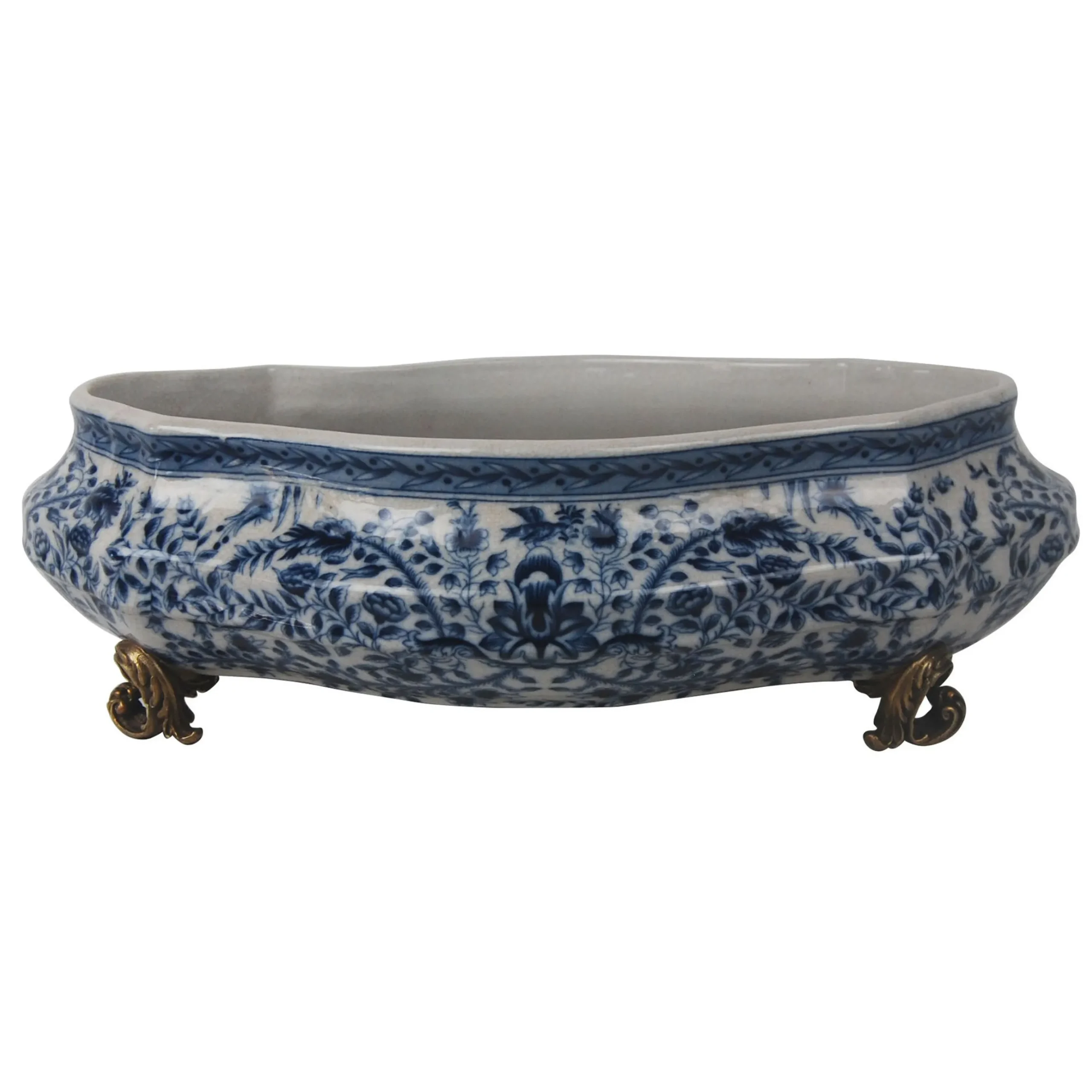 Blue and White Planter 5"