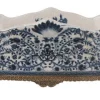 BLUE AND WHITE RECTANGLE PLANTER