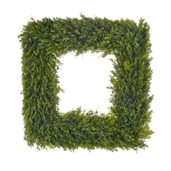 Boxwood Square Wreath 24''