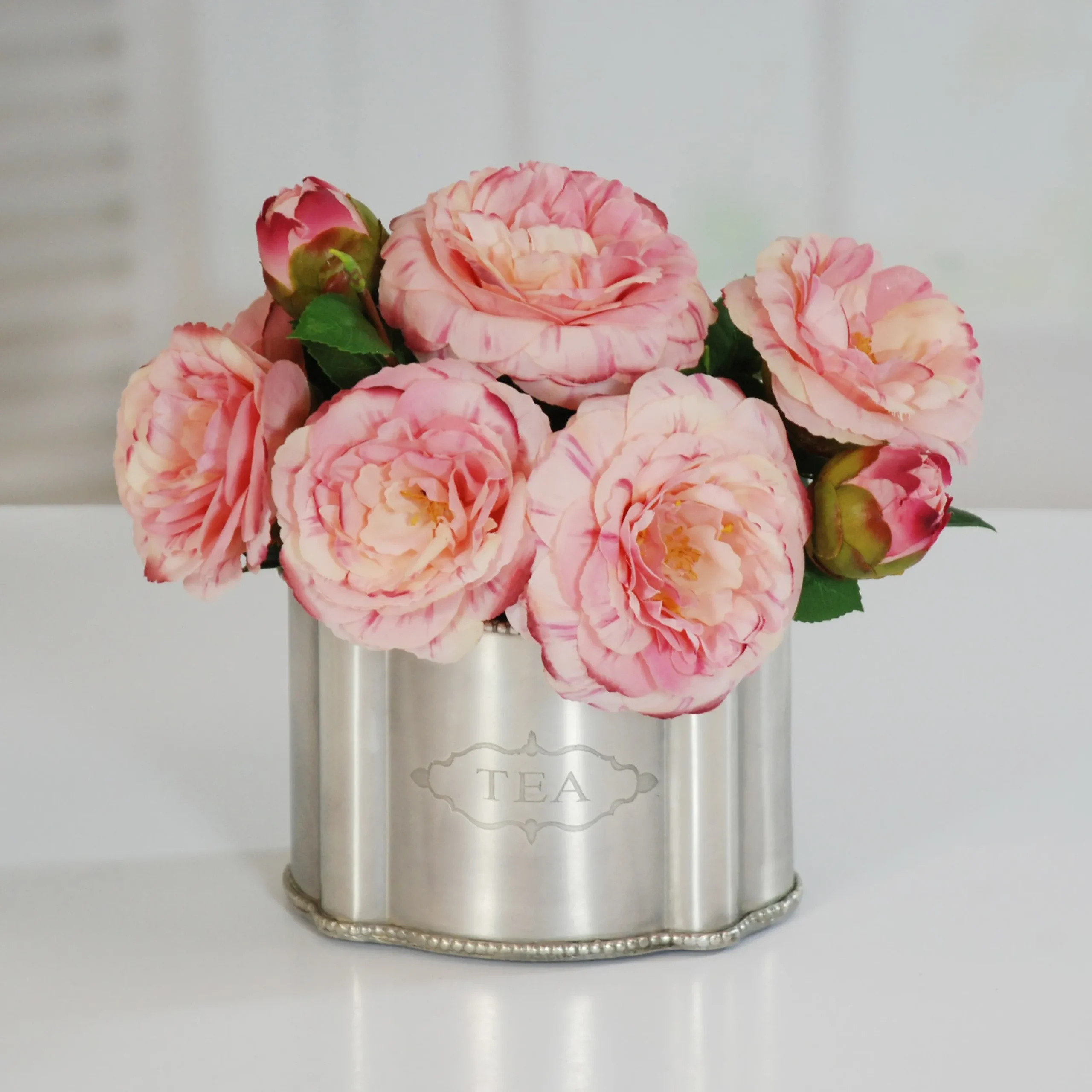 CAMELLIA IN SILVER TIN (WHI020-PK)