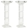 Crystal Modern Candleholders 10" (Set of 2)