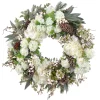 Hydrangea Snowball Wreath 26"
