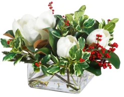 Magnolia Berry Centerpiece 15"