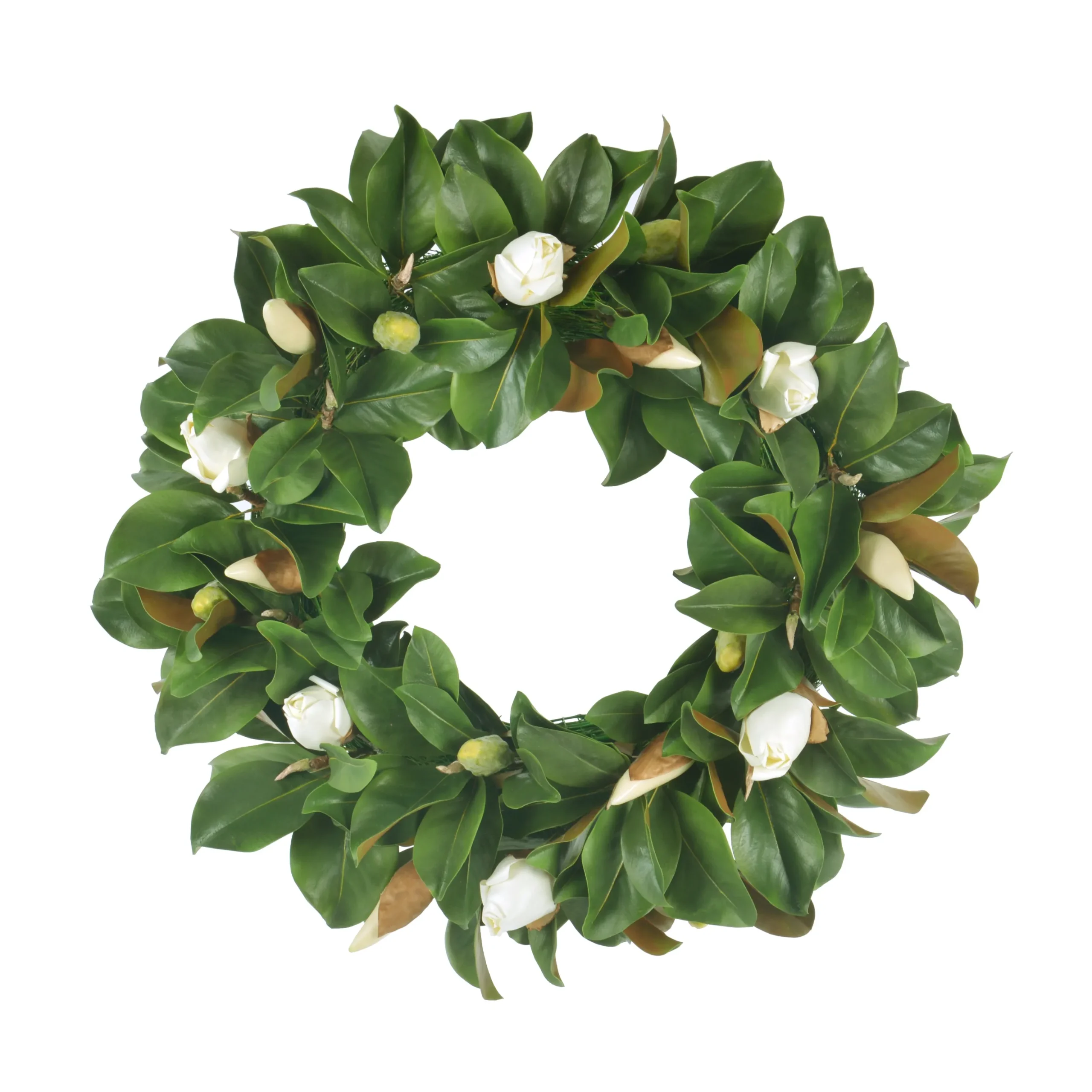 MAGNOLIA BUD WREATH 30"
