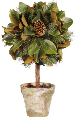 Magnolia Leaf Topiary 26"