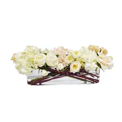 Mix Floral in Rectangular Vase 8"