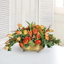 MIXED TULIP AND RANUNCULUS IN PLANTER 24"
