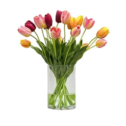 Mixed Tulips in a Vase 27 inches tall