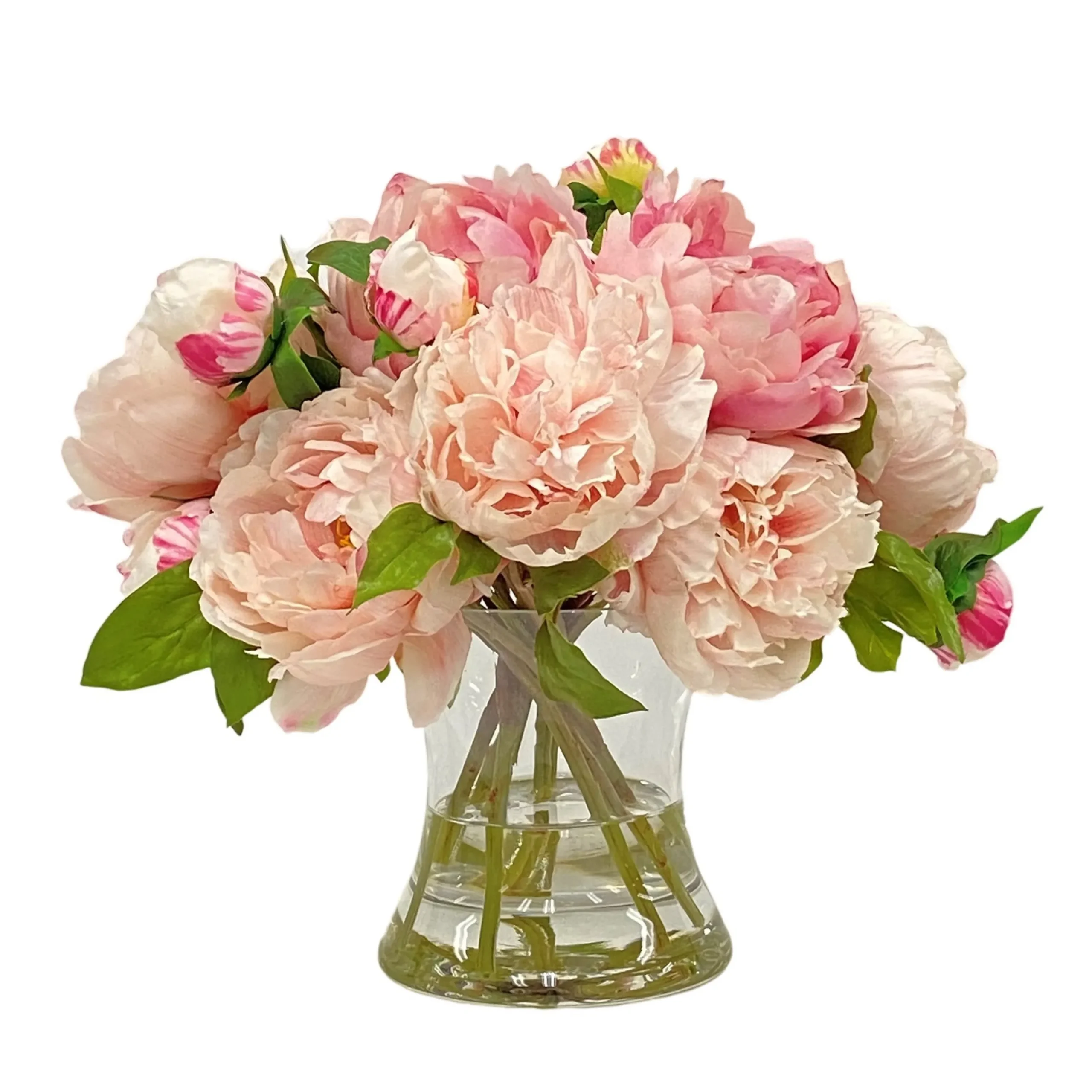 Peony in Hurricane Vase