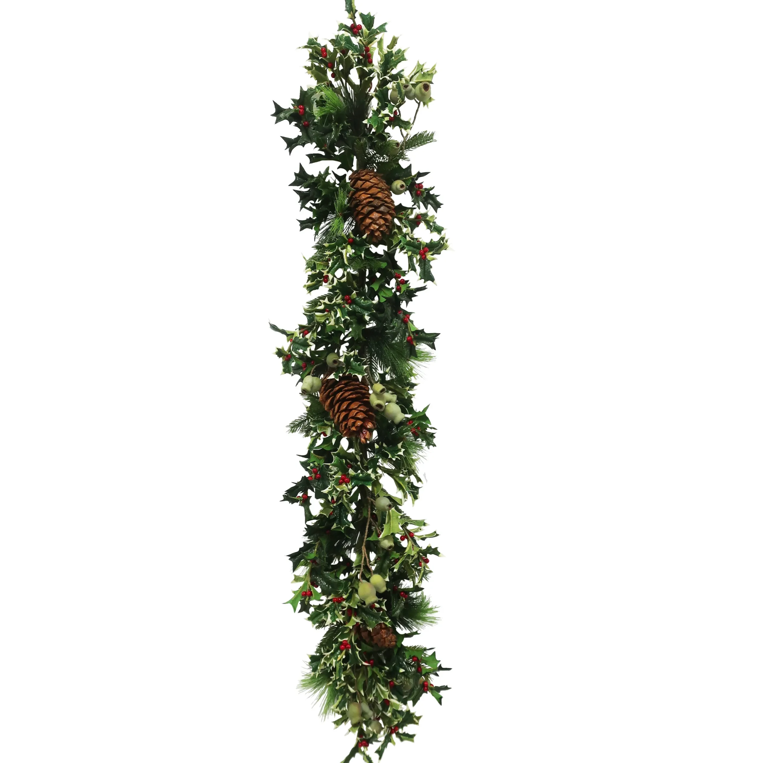Pointed Holly Garland 5'