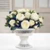 ROSE, CAMELLIA BUD IN CUT WORK COMPOTE (WHDP2532-WHGR)
