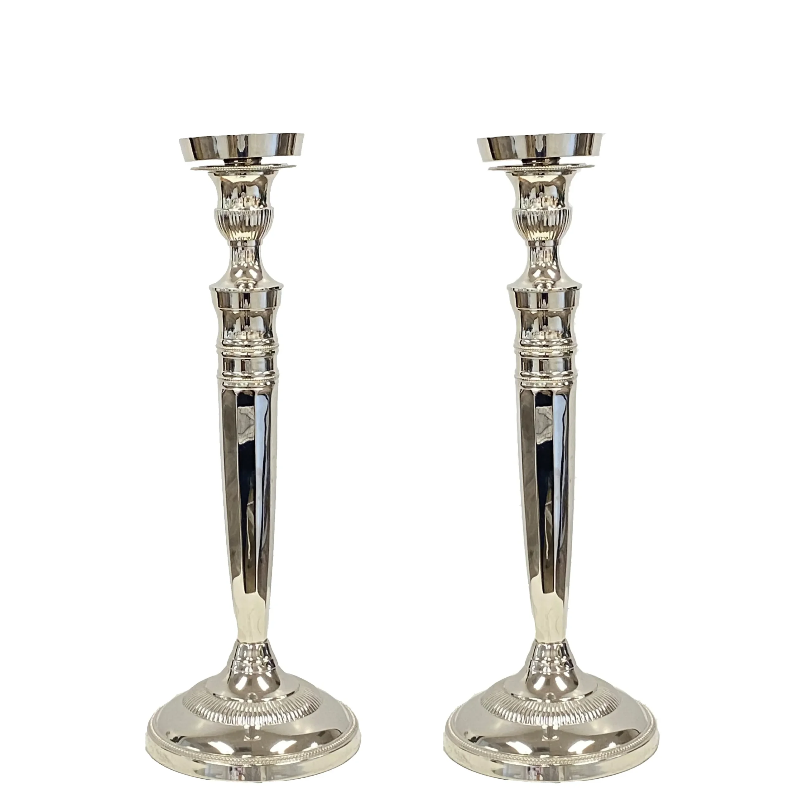 ROUND BEADED CANDLE HOLDER 16'' (Set of 2)
