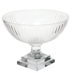 Stripe Cut Bowl Vase 8"