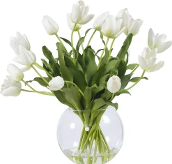 Tulips in Glass 22"