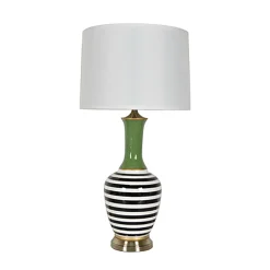 Vase Lamp With Metal Base 31"