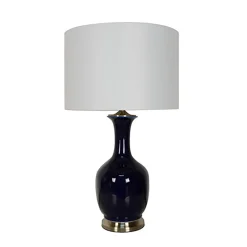 Vase Lamp with Metal Base 29"