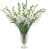 White Gladiolus in Cut Vase 48"